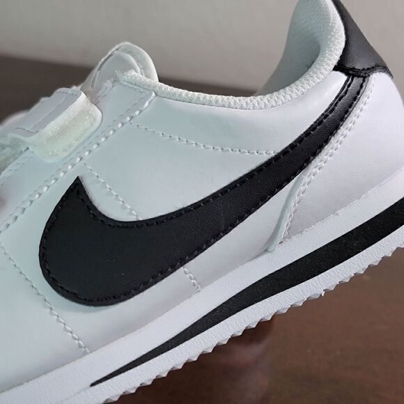 Nike Cortez Leather White Black Kids Sportswear Shoes Sneakers Size 3 Y 3Y New - Picture 13 of 16